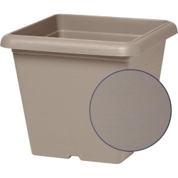 Pot de fleurs carré - GARDEN ID - Teramo Taupe - 40 x 35 cm - Résist