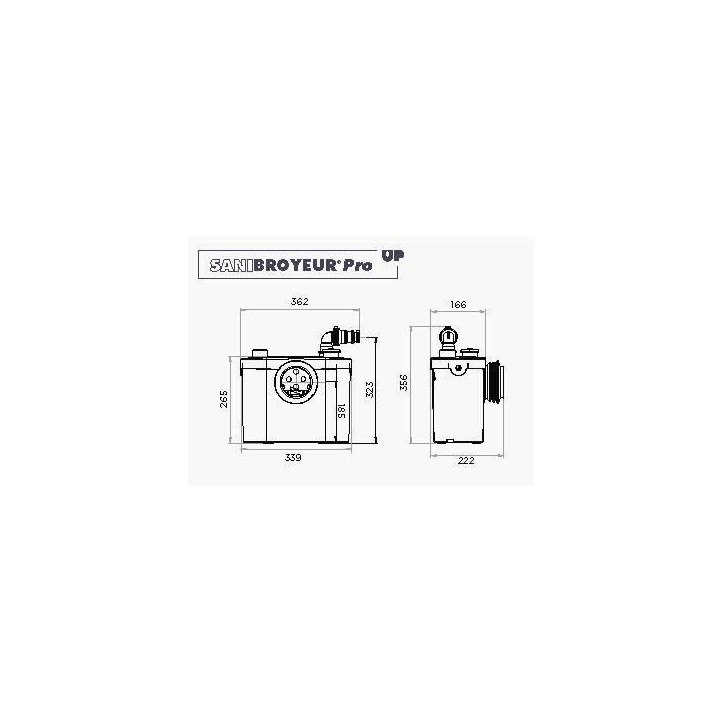 Broyeur SANIBROYEUR PRO UP silencieux pour WC et lave-mains - SFA - ST3UPSTD