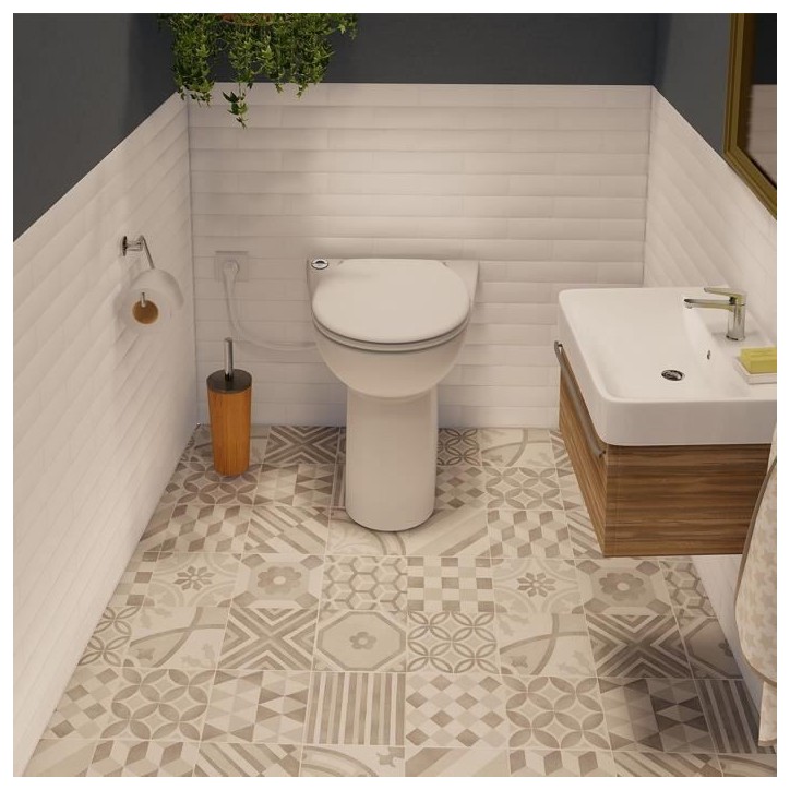 Cuvette WC a broyeur intégré SANICOMPACT 43 ECO + - SFA - C43STD