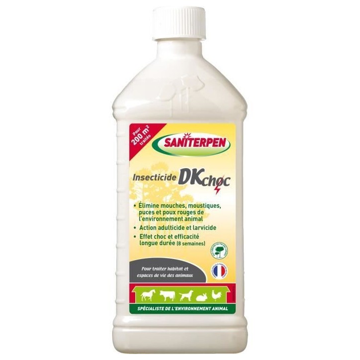 SANITERPEN DK CHOC 1L- Insecticide - 1L - élimine les insectes volants et rampants de l'habitat des animaux SANITERPEN DK CHOC 1L- Insecticide - 1L - élimine les insectes volants et rampants de l'habitat des animaux