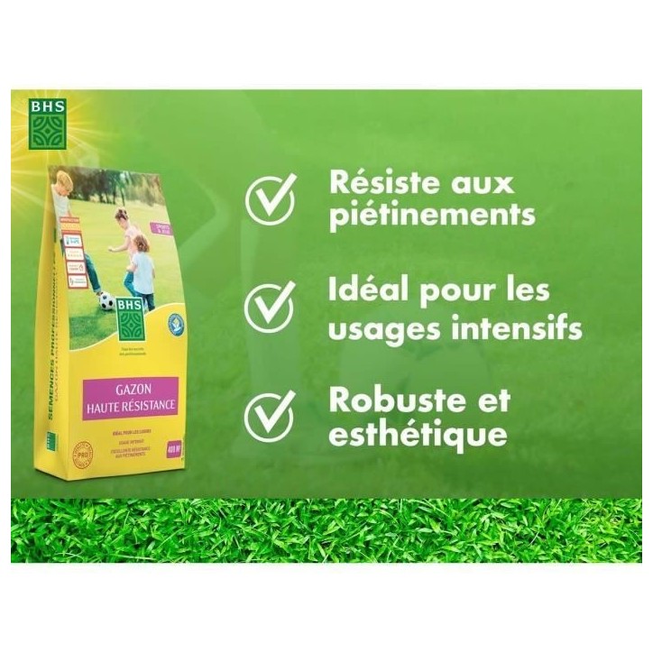 Gazon - BHS - Haute résistance 10KG - Usage Intesif Gazon - BHS - Haute résistance 10KG - Usage Intesif