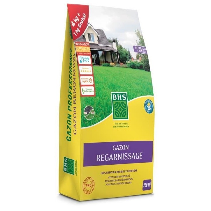 Gazon - BHS - Gazon Regarnissage 5kg Gazon - BHS - Gazon Regarnissage 5kg