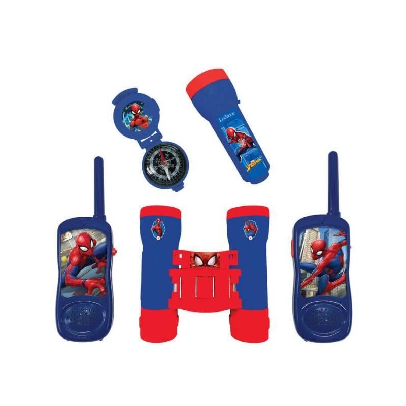 Kit d'aventurier Spider-Man - Talkie-Walkies, jumelles, lampe torche e Kit d'aventurier Spider-Man - Talkie-Walkies, jumelles, lampe torche e