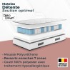 Ensemble matelas sommier 140 x 200 cm Hauteur 24 cm - ressorts ensach