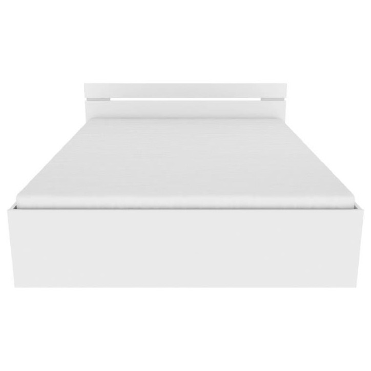 Demeyere Lit adulte MICHIGAN - 160 x 200 cm - Multiples rangements - Blanc Demeyere Lit adulte MICHIGAN - 160 x 200 cm - Multiples rangements - Blanc