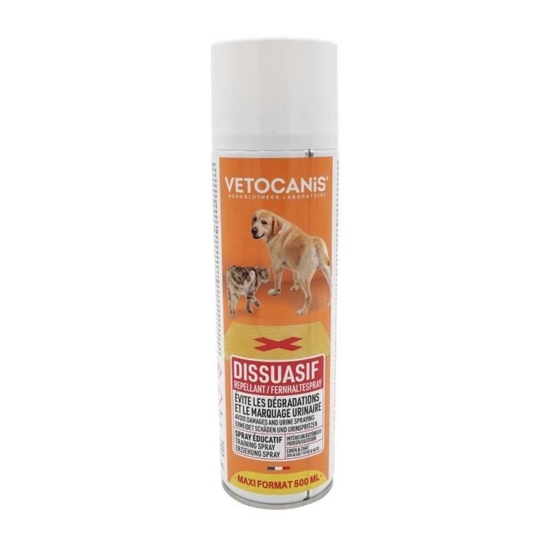 Spray répulsif - VETOCANIS - Chat et Chien, Protection de l'Habitatio