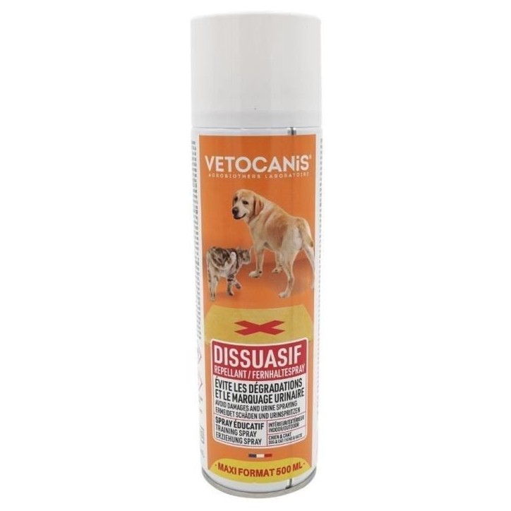 Spray répulsif - VETOCANIS - Chat et Chien, Protection de l'Habitation, Répulsif Intérieur et Extérieur Spray répulsif - VETOCANIS - Chat et Chien, Protection de l'Habitation, Répulsif Intérieur et Extérieur