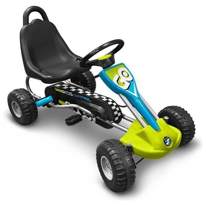 Go Kart a pédales - STAMP - SKIDS CONTROL - Siege réglable - Frein a main - Cadre acier