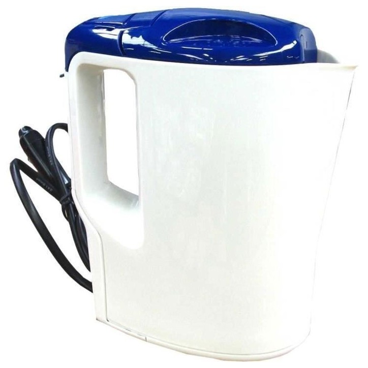Bouilloire électrique 12V 1L 170W Blanc et Bleu - HTC EQUIPEMENT