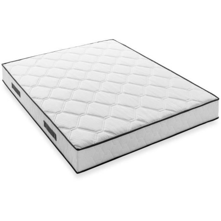 Ensemble matelas sommier 160 x 200 cm Hauteur 19 cm - ressorts ensachés - 7 zones - réversible - fabriqué en Belgique - DEKO
