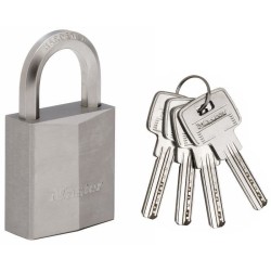 Cadenas en laiton nickelé 40mm - MASTER LOCK - Anse hexagonale - Haut