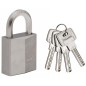 Cadenas en laiton nickelé 40mm - MASTER LOCK - Anse hexagonale - Haute sécurité - 4 clés incluses Cadenas en laiton nickelé 40mm - MASTER LOCK - Anse hexagonale - Haute sécurité - 4 clés incluses
