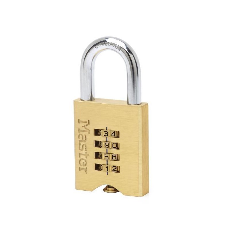 Master Lock Cadenas a combinaison Laiton massif 50 mm 651EURD Master Lock Cadenas a combinaison Laiton massif 50 mm 651EURD
