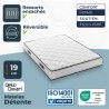 Ensemble matelas sommier 160 x 200 cm Hauteur 19 cm - ressorts ensach