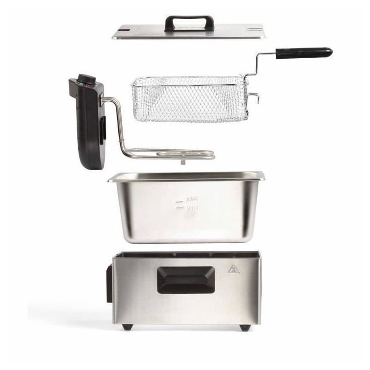 Friteuse 3 L - LIVOO - DOC216 - 2000W - 3L - Cuve amovible en acier inoxydable - Panier a friture amovible - Thermostat réglabl