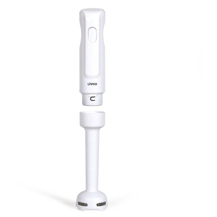 Mixeur plongeant - LIVOO - 300 W - 2 lames inox - 1 vitesse - Blanc Mixeur plongeant - LIVOO - 300 W - 2 lames inox - 1 vitesse - Blanc