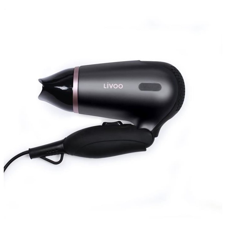Seche-cheveux de voyage LIVOO DOS175 - 2 vitesses - Bi-voltage 120/230 Volts - Poignée ergonomique pliable Seche-cheveux de voyage LIVOO DOS175 - 2 vitesses - Bi-voltage 120/230 Volts - Poignée ergonomique pliable
