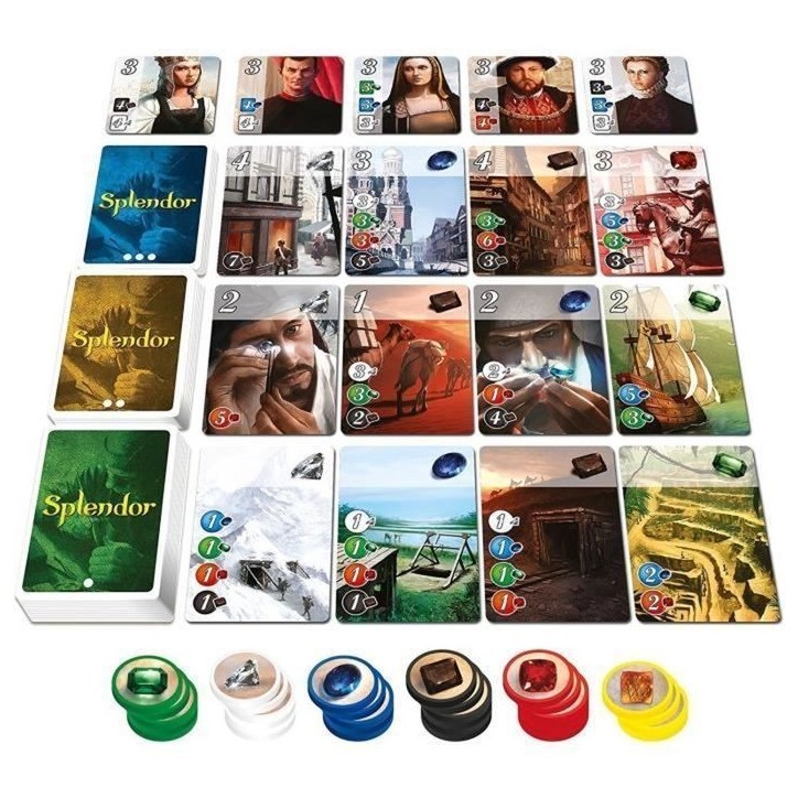 Jeu de société Splendor - ASMODEE - Unbox Now - a partir de 10 ans - 2 a 4 joueurs - 30 min