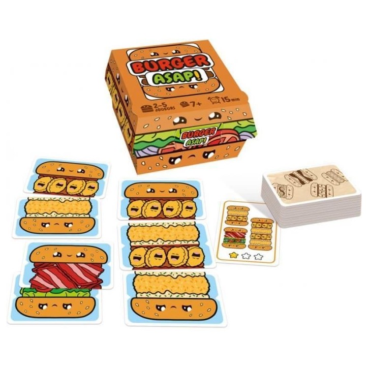 Burger ASAP - Asmodee - Jeu de rapidité - Des 7ans Burger ASAP - Asmodee - Jeu de rapidité - Des 7ans