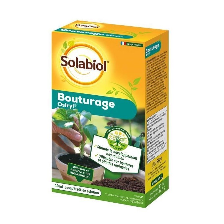 SOLABIOL SOBOUTU40 Bouturage Osiryl 40mL, Stimulateur racinaire SOLABIOL SOBOUTU40 Bouturage Osiryl 40mL, Stimulateur racinaire
