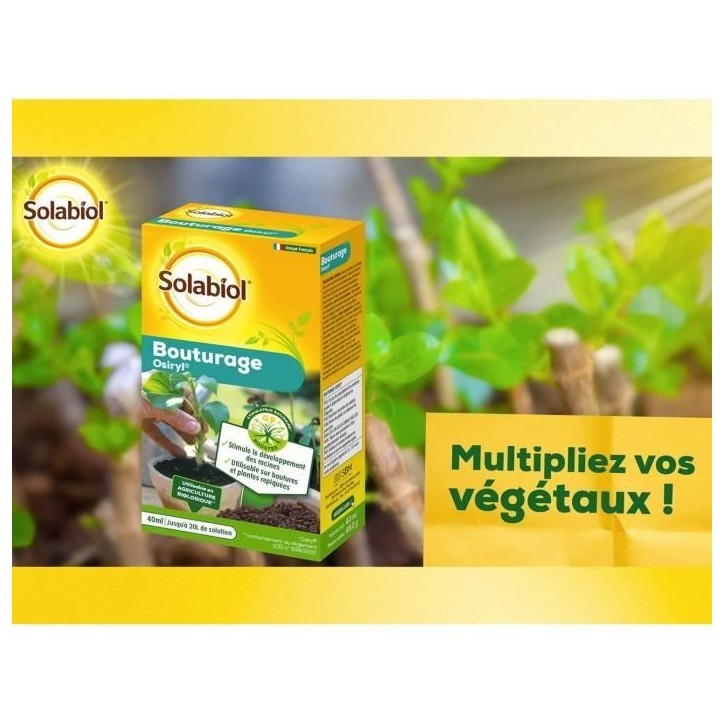 SOLABIOL SOBOUTU40 Bouturage Osiryl 40mL, Stimulateur racinaire SOLABIOL SOBOUTU40 Bouturage Osiryl 40mL, Stimulateur racinaire