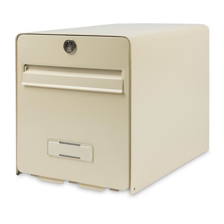 BURG WACHTER Boîte aux lettres Favor en acier galvanisé - 2 portes - Beige clair BURG WACHTER Boîte aux lettres Favor en acier galvanisé - 2 portes - Beige clair