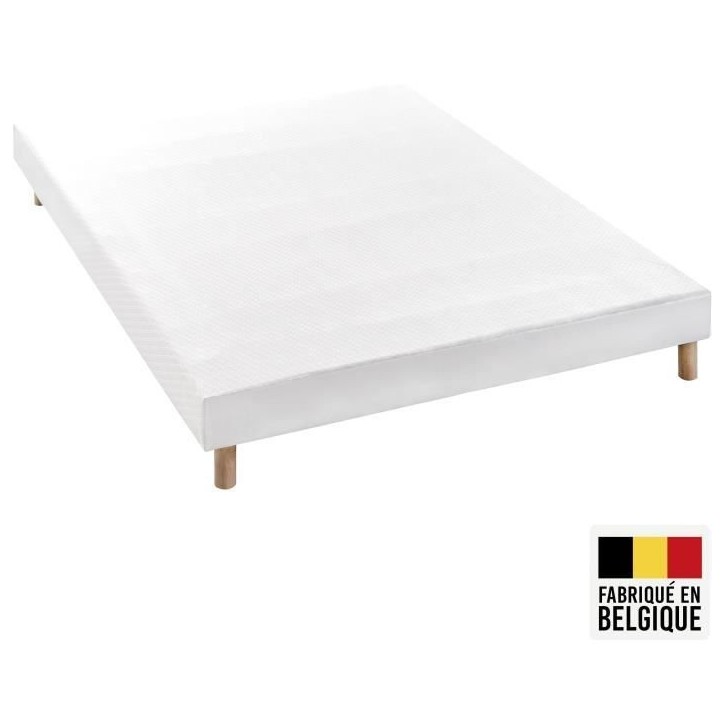 Ensemble matelas sommier 160 x 200 cm Hauteur 27 cm - ressorts ensachés - 7 zones - réversible - fabriqué en Belgique - DEKO