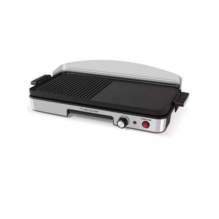 Plancha - RIVIERA & BAR - QPL365 - 1900 W Power zone - 4 a 6 personnes - 50,5 x 25,5 cm - Inox