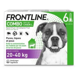 Frontline Combo chien - Anti-puces anti-tiques pour chien L - 20-40kg