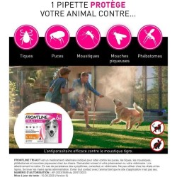 Frontline Tri-Act chien - Anti-puces anti-tiques pour chien S - 5-10kg
