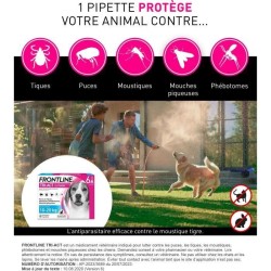 Frontline Tri-Act chien - Anti-puces anti-tiques pour chien M - 10-20k