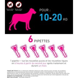 Frontline Tri-Act chien - Anti-puces anti-tiques pour chien M - 10-20k