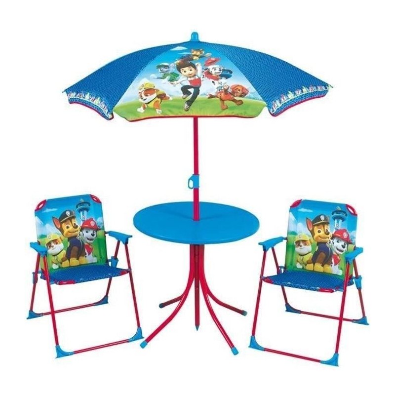 Fun House Pat Patrouille salon de jardin composé d'une table, de 2 ch Fun House Pat Patrouille salon de jardin composé d'une table, de 2 ch