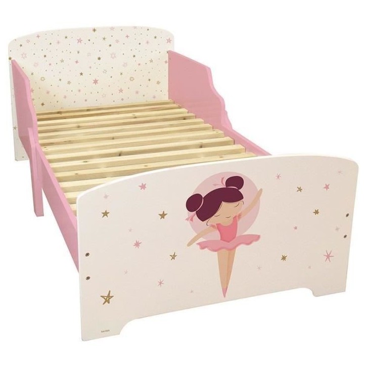 Lit avec sommier a lattes - Danseuse Ballerine - FUN HOUSE - 140 x 70 cm Lit avec sommier a lattes - Danseuse Ballerine - FUN HOUSE - 140 x 70 cm