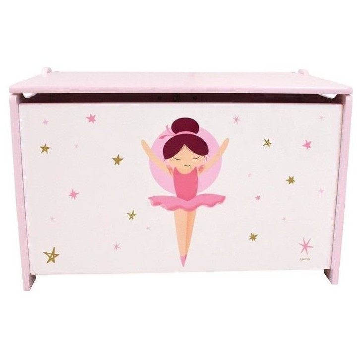 Coffret a jouets en bois - Danseuse Ballerine - FUN HOUSE - H.40 x L.58 x P.36 cm Coffret a jouets en bois - Danseuse Ballerine - FUN HOUSE - H.40 x L.58 x P.36 cm