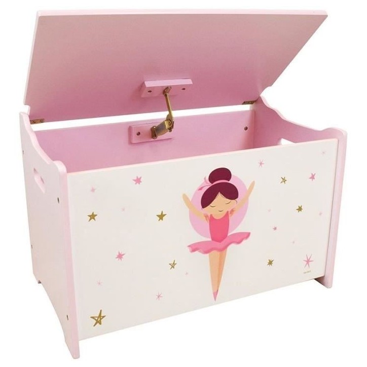 Coffret a jouets en bois - Danseuse Ballerine - FUN HOUSE - H.40 x L.58 x P.36 cm Coffret a jouets en bois - Danseuse Ballerine - FUN HOUSE - H.40 x L.58 x P.36 cm