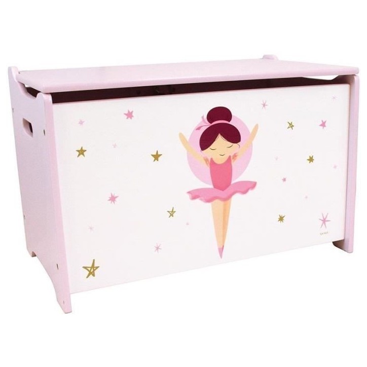 Coffret a jouets en bois - Danseuse Ballerine - FUN HOUSE - H.40 x L.58 x P.36 cm Coffret a jouets en bois - Danseuse Ballerine - FUN HOUSE - H.40 x L.58 x P.36 cm