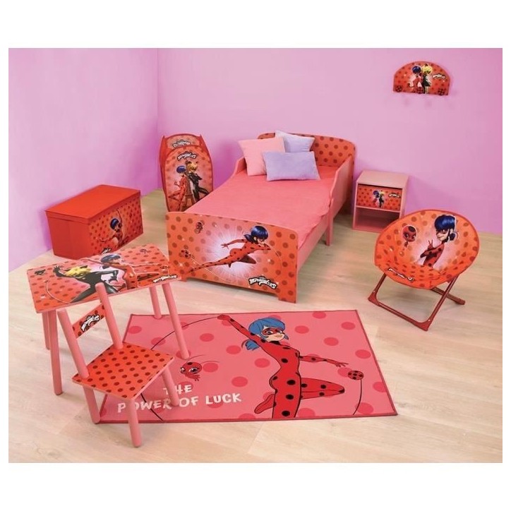 Fun house miraculous ladybug lit avec sommier a lattes 140x70 cm Fun house miraculous ladybug lit avec sommier a lattes 140x70 cm