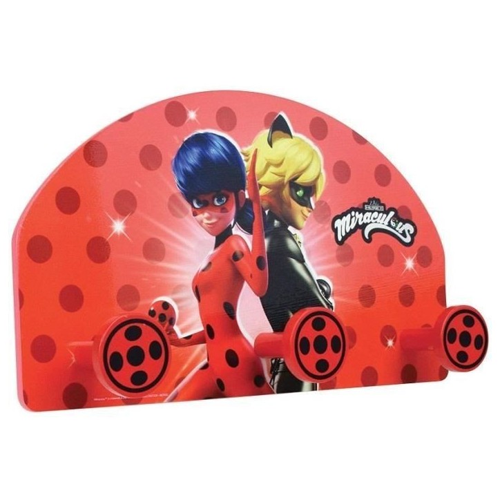 Fun house miraculous ladybug porte manteau pour enfant h.37 x l.21.5 x p.68 cm Fun house miraculous ladybug porte manteau pour enfant h.37 x l.21.5 x p.68 cm