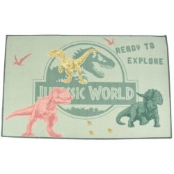 Tapis Dinosaure - FUN HOUSE - Jurassic World - 120x80 cm - Multicolore