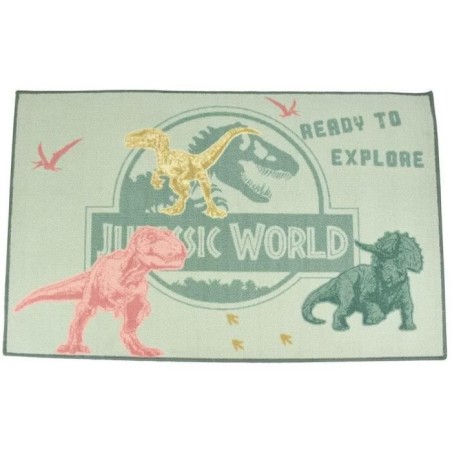 Tapis Dinosaure - FUN HOUSE - Jurassic World - 120x80 cm - Multicolore