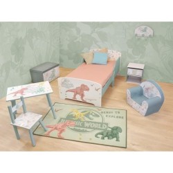 Tapis Dinosaure - FUN HOUSE - Jurassic World - 120x80 cm - Multicolore