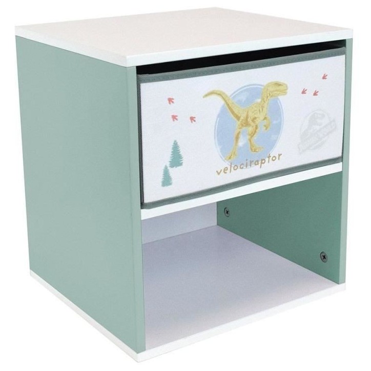Chevet avec tiroir Dinosaures - Jurassic Word - FUN HOUSE - H.36 X L.33 X P.30 cm Chevet avec tiroir Dinosaures - Jurassic Word - FUN HOUSE - H.36 X L.33 X P.30 cm