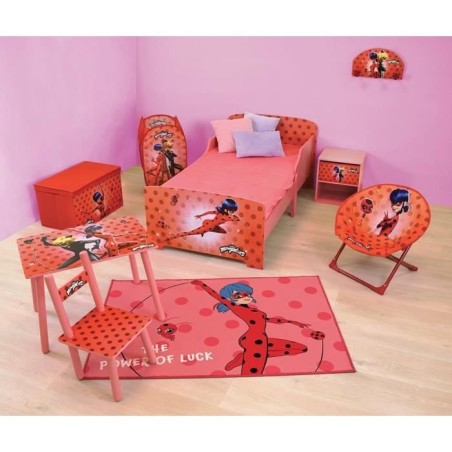 Tapis - FUN HOUSE - Ladibug Miraculous - 120 x 80 cm - Multicolore - Lavable en surface