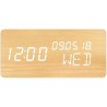 Réveil 4 en 1 - EVOOM - Modele WOOD - Horloge, Thermometre, Calendrie