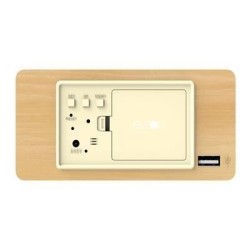 Réveil 4 en 1 - EVOOM - Modele WOOD - Horloge, Thermometre, Calendrie