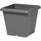 Pot de fleurs carré - GARDEN ID - Teramo noir-anthracite - 40 x 35 cm - Résistant aux Rayures - Effet Pierre - Avec Trous Pot de fleurs carré - GARDEN ID - Teramo noir-anthracite - 40 x 35 cm - Résistant aux Rayures - Effet Pierre - Avec Trous