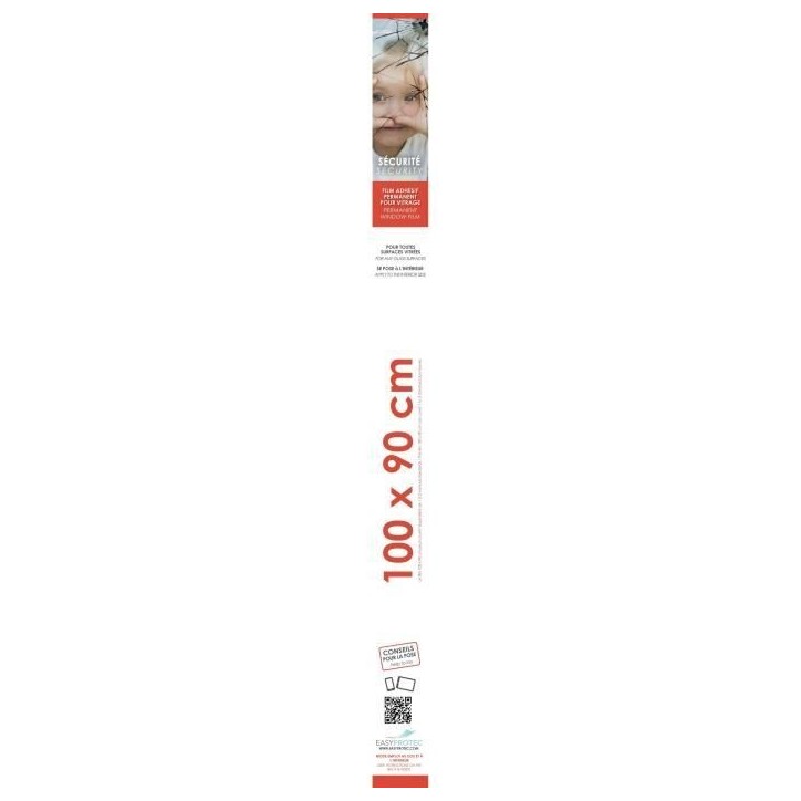 Film Adhésif pour Vitrage - EASY PROTEC - 100 x 90 cm - Sécurité Film Adhésif pour Vitrage - EASY PROTEC - 100 x 90 cm - Sécurité