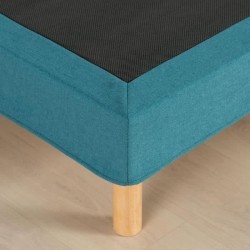 Sommier tapissier - 140x190 cm - Bleu turquoise - Kit - DEKO DREAM Eaz