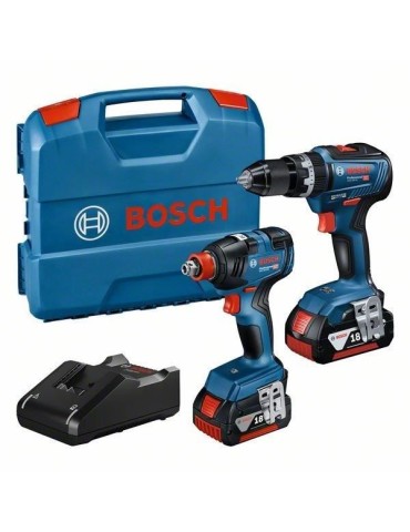 Kit 3 outils Bosch Professional Visseuse a chocs/boulonneuse GDX 18V-200 + Perceuse a percussion GSB 18V-55 + L-CASE - 06019J220